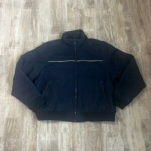 Lands End Kids Youth Fleece Lined Navy Jacket XL